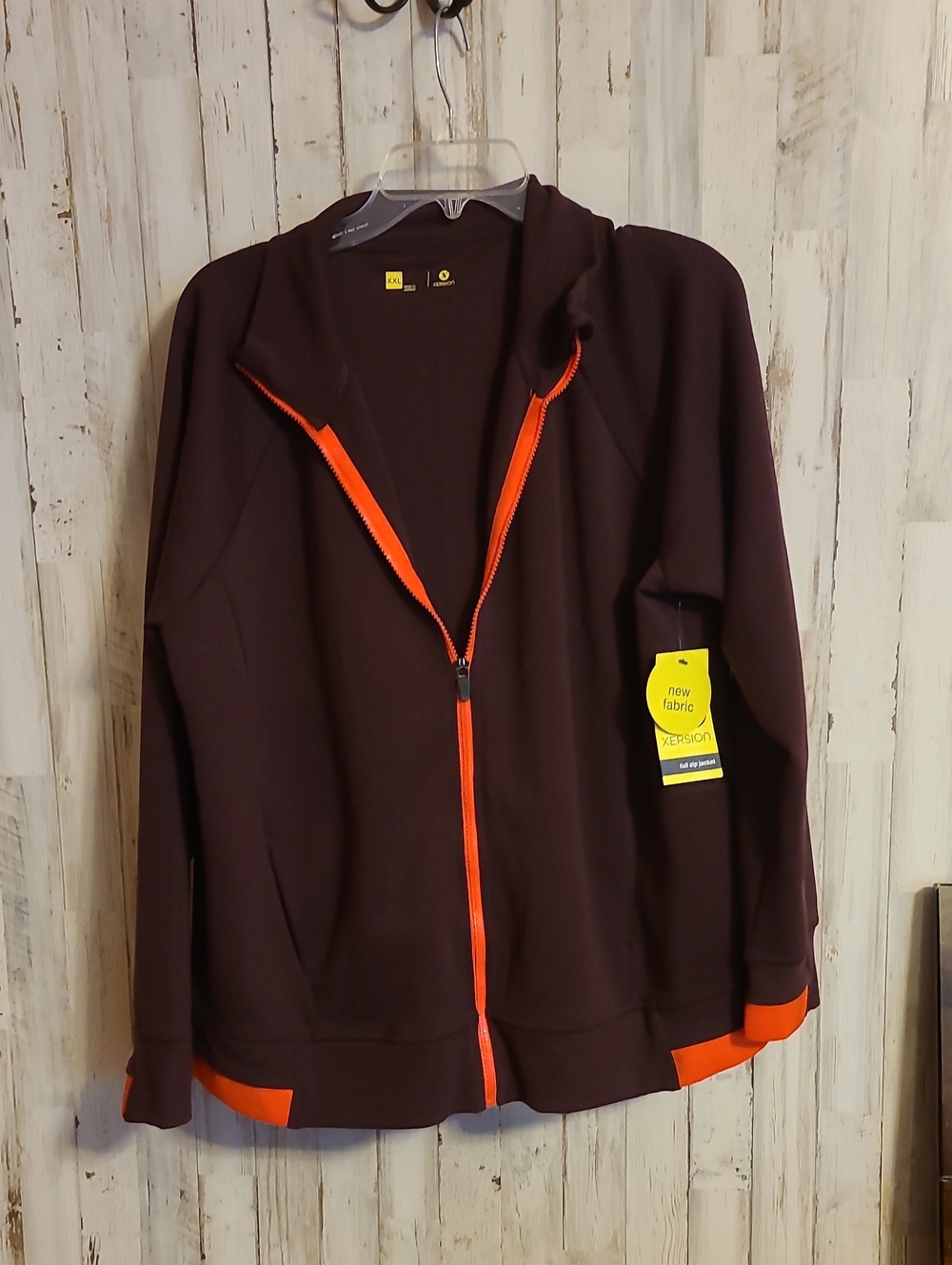 Xersion Brown Jacket with Orange Trim